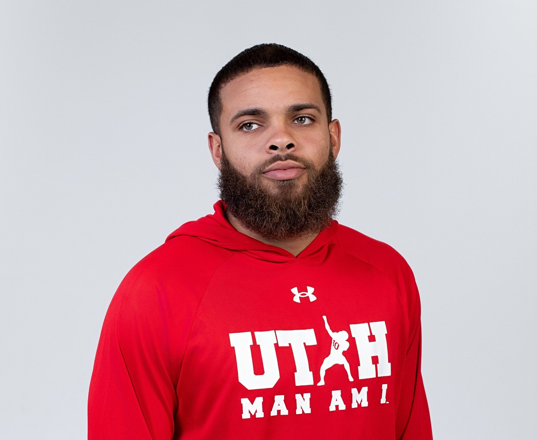 Red Utah Man Long Sleeve hood