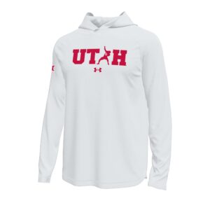 White UTAH Tech-Stretch Long Sleeve Hood