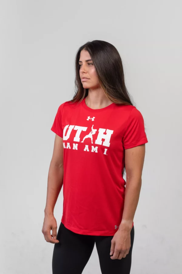 Women's Red Utah Man Tee - Image 2