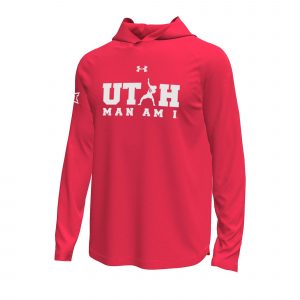 Red UTAH MAN Tech-Stretch Long Sleeve Hood